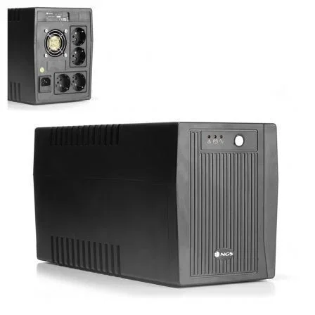 NGS FORTRESS2000V2 SAI fuera de línea UPS, Fortaleza 2000 V2, 1500VA-900W, 4 Salidas Schuko con AVR, Protección contra Sobretensiones, Formato Torre NGS FORTRESS2000V2 SAI fuera de línea UPS, Fortaleza 2000 V2, 1500VA-900W, 4 Salidas Schuko con AVR, Protección contra Sobretensiones, Formato Torre
